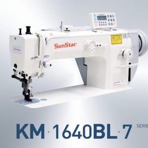 Máy may 1 kim, chân vịt bước, đòn dài, cắt chỉ tự động, ổ lớn dùng cho hàng dày <br>KM-1640BL-7