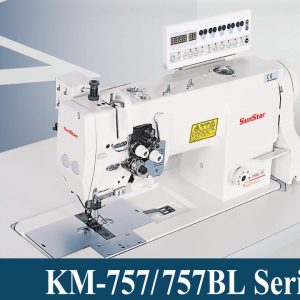 Máy may 2 kim cố định cơ, ổ lớn <br>KM-757BL