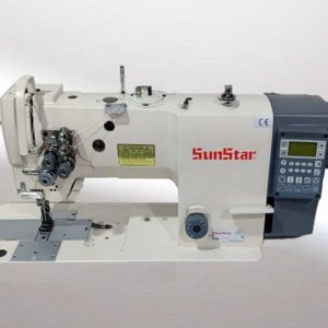 Máy may một kim cơ, motor liền trục cơ cấu đẩy đồng bộ, cắt chỉ tự động, ổ lớn, ổ ngữa – dùng cho hàng trung bình và dày <br>KM-5710BL